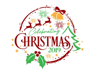 Celebrating Christmas 2019 logo design by jaize
