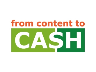 From Content To Cash logo design by Hansiiip