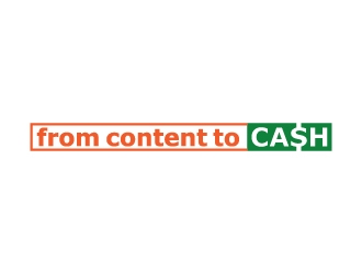 From Content To Cash logo design by Hansiiip
