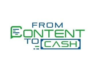 From Content To Cash logo design by adwebicon