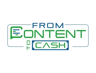 From Content To Cash logo design by adwebicon