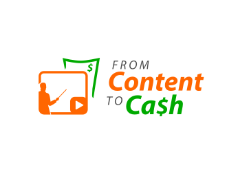 From Content To Cash logo design by Rossee