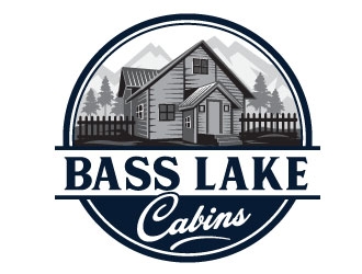 Bass Lake Cabins logo design by Suvendu