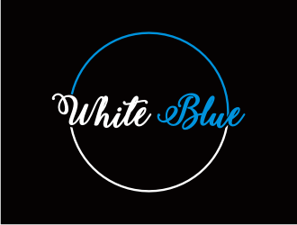 white blue logo design by cintya