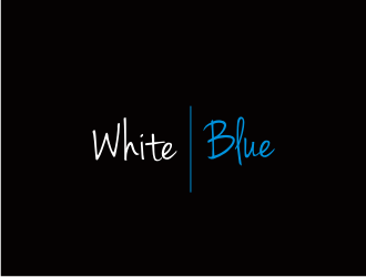 white blue logo design by cintya