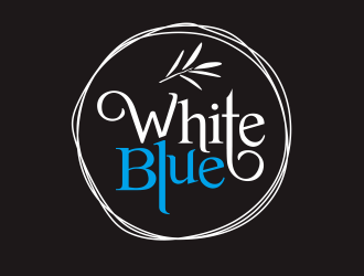 white blue logo design by YONK