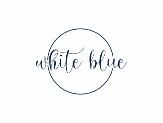 white blue logo design by santrie