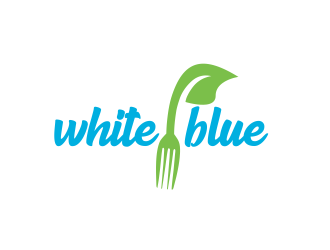 white blue logo design by serprimero
