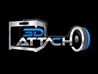 3D Attach logo design by DreamLogoDesign
