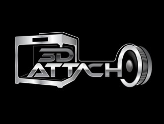 3D Attach logo design by DreamLogoDesign
