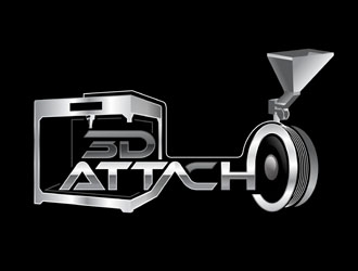 3D Attach logo design by DreamLogoDesign