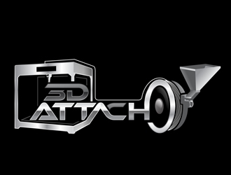 3D Attach logo design by DreamLogoDesign