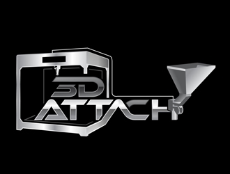3D Attach logo design by DreamLogoDesign