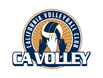 California Volleyball Club logo design by kunejo
