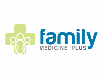 family medicine plus logo design by up2date