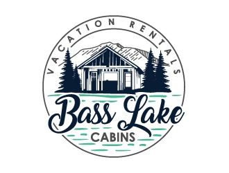 Bass Lake Cabins logo design by dasigns