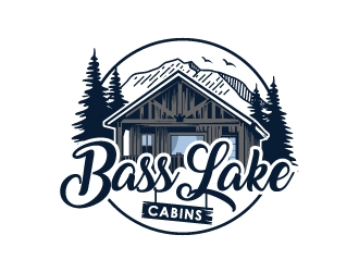 Bass Lake Cabins logo design by dasigns