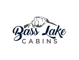 Bass Lake Cabins logo design by oke2angconcept