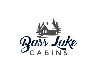 Bass Lake Cabins logo design by oke2angconcept