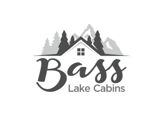 Bass Lake Cabins logo design by YONK
