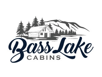 Bass Lake Cabins logo design by invento