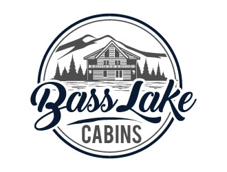 Bass Lake Cabins logo design by invento