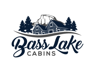 Bass Lake Cabins logo design by LogOExperT
