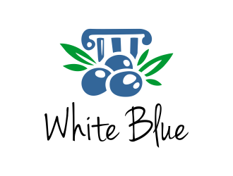 white blue logo design by ROSHTEIN