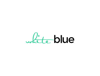 white blue logo design by semar