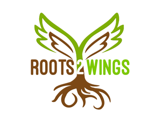 Roots2Wings logo design by megalogos
