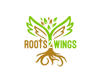 Roots2Wings logo design by megalogos
