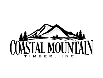 Coastal Mountain Timber, Inc. logo design by ElonStark