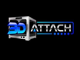 3D Attach logo design by jaize
