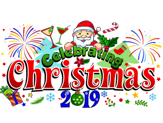 Celebrating Christmas 2019 logo design by aldesign