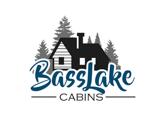 Bass Lake Cabins logo design by kunejo
