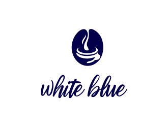 white blue logo design by JessicaLopes