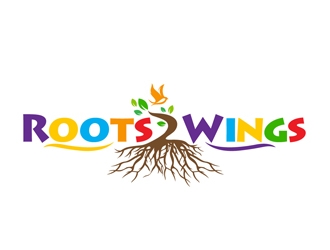 Roots2Wings logo design by DreamLogoDesign