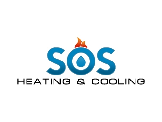 S.O.S Heating & Cooling logo design by mewlana
