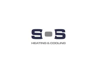 S.O.S Heating & Cooling logo design by oke2angconcept