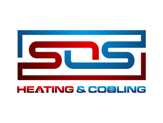 S.O.S Heating & Cooling logo design by p0peye