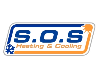 S.O.S Heating & Cooling logo design by ElonStark