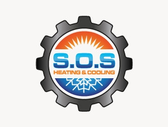 S.O.S Heating & Cooling logo design by zinnia
