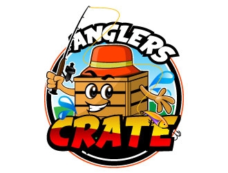 Anglers Crate logo design by Suvendu