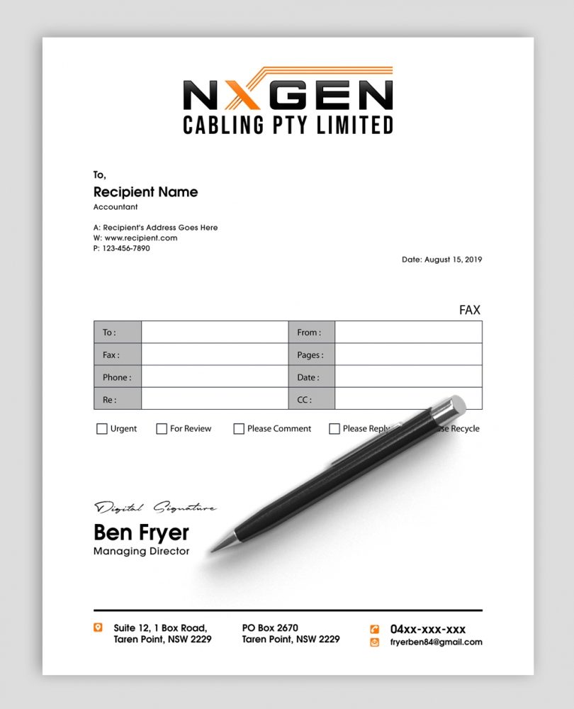 NxGen Cabling Pty Limited logo design by abss