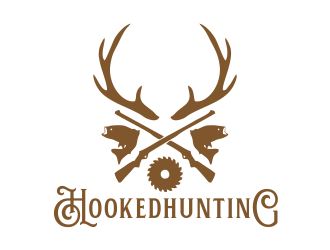 HookedHunting logo design by ROSHTEIN