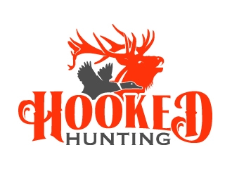 HookedHunting logo design by ElonStark