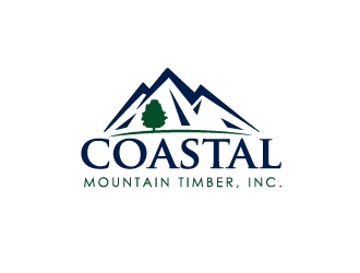 Coastal Mountain Timber, Inc. logo design by Marianne
