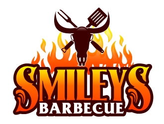 Smileys Barbecue logo design by ElonStark