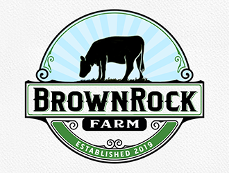 BrownRock Farm logo design by Optimus