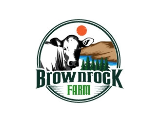 BrownRock Farm logo design by uttam
